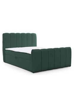 Ciemnozielone łóżko kontynentalne tapicerowane boucle K0-K99 - id: 53635 - marki Elior - 187253828 Ciemnozielone łóżko kontynentalne tapicerowane boucle K0-K99 ze sklepu Edinos.pl w kategorii Łóżka i materace - zdjęcie 187253828
