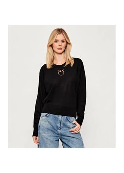 Pinko Wełniany sweter LANZAROTE | Relaxed fit - id: PI254W000126099 - marki Pinko - 187255579 Pinko Wełniany sweter LANZAROTE | Relaxed fit ze sklepu Gomez Fashion Store w kategorii Swetry damskie - zdjęcie 187255579