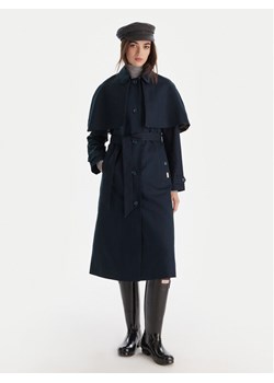 Hunter Trencz Keltie HARW0014251 Granatowy Regular Fit - id: 0000305569592 - marki Hunter - 187256669 Hunter Trencz Keltie HARW0014251 Granatowy Regular Fit ze sklepu MODIVO w kategorii Płaszcze damskie - zdjęcie 187256669