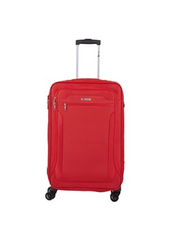 czerwona walizka średnia materiałowa miękka 70 cm z poszerzeniem ze sklepu Słoń Torbalski w kategorii Walizki - zdjęcie 187257386