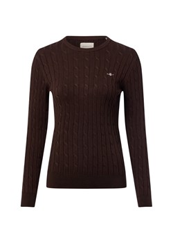 Gant Sweter damski Kobiety Bawełna czekoladowy wypukły wzór tkaniny - id: 645911-0023-09900 - marki Gant - 187257445 Gant Sweter damski Kobiety Bawełna czekoladowy wypukły wzór tkaniny ze sklepu vangraaf w kategorii Swetry damskie - zdjęcie 187257445