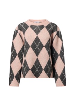 EDITED Damski sweter z dzianiny z zawartością wełny i alpaki - Harriet Jumper Kobiety Sztuczne włókno antracytowy w kratkę ze sklepu vangraaf w kategorii Swetry damskie - zdjęcie 187257467