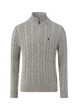 Polo Ralph Lauren Męski sweter Troyer Mężczyźni dzianina grubo tkana szary marmurkowy ze sklepu vangraaf w kategorii Swetry męskie - zdjęcie 187257475