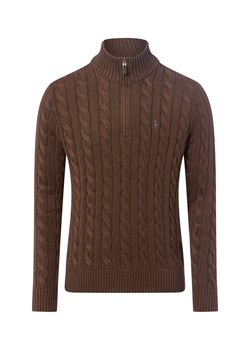 Polo Ralph Lauren Męski sweter Troyer Mężczyźni dzianina grubo tkana czekoladowy marmurkowy ze sklepu vangraaf w kategorii Swetry męskie - zdjęcie 187257477