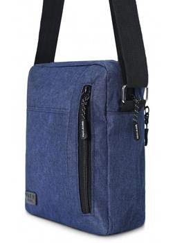Męska, Materiałowa Torebka, Saszetka, Listonoszka - Pako Jeans - Granat TBAPJNS72GRANAT ze sklepu JegoSzafa.pl w kategorii Torby męskie - zdjęcie 187257518