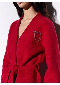 Mohito - Kardigan z wiązaniem - czerwony - id: 583EQ-33X - marki Mohito - 187260098 Mohito - Kardigan z wiązaniem - czerwony ze sklepu Mohito w kategorii Swetry damskie - zdjęcie 187260098