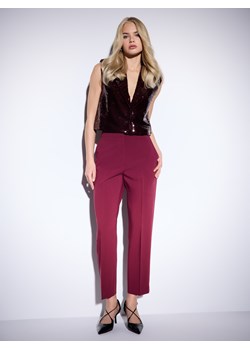 Mohito - Spodnie z prostą nogawką - kasztanowy - id: 874IV-83X - marki Mohito - 187260117 Mohito - Spodnie z prostą nogawką - kasztanowy ze sklepu Mohito w kategorii Spodnie damskie - zdjęcie 187260117