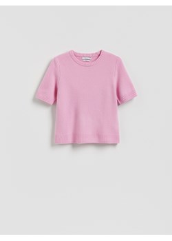 Reserved - Wełniany sweter - różowy ze sklepu Reserved w kategorii Swetry damskie - zdjęcie 187260307