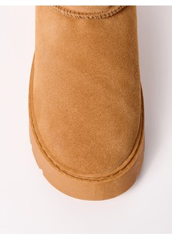 Mohito - Skórzane brązowe śniegowce - brązowy ze sklepu Mohito w kategorii Śniegowce damskie - zdjęcie 187262889