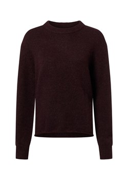 Marie Lund Damski sweter z dzianiny z zawartością wełny i alpaki Kobiety bakłażanowy marmurkowy ze sklepu vangraaf w kategorii Swetry damskie - zdjęcie 187263125