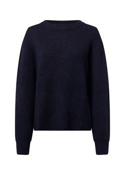 Marie Lund Damski sweter z dzianiny z zawartością wełny i alpaki Kobiety granatowy marmurkowy ze sklepu vangraaf w kategorii Swetry damskie - zdjęcie 187263129