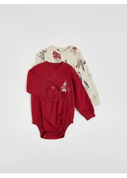 Reserved - Bawełniane body 2 pack - czerwony - id: 985FG-33X - marki Reserved - 187263227 Reserved - Bawełniane body 2 pack - czerwony ze sklepu Reserved w kategorii Body niemowlęce - zdjęcie 187263227