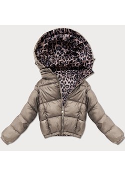 Dwustronna krótka kurtka damska Minority beżowa panterka (M6-6001-62) - id: 25815 - marki Goodlookin.pl - 187264577 Dwustronna krótka kurtka damska Minority beżowa panterka (M6-6001-62) ze sklepu goodlookin.pl w kategorii Kurtki damskie - zdjęcie 187264577