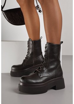 Brązowe Botki Workery na Grubej Podeszwie Tuseena - id: 401799 - marki born2be - 187264929 Brązowe Botki Workery na Grubej Podeszwie Tuseena ze sklepu born2be.pl w kategorii Botki - zdjęcie 187264929