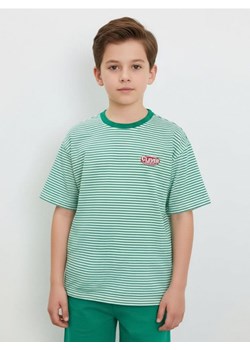 Sinsay - Koszulka w paski - kremowy - id: 0782F-01X - marki Sinsay - 187266266 Sinsay - Koszulka w paski - kremowy ze sklepu Sinsay w kategorii T-shirty chłopięce - zdjęcie 187266266