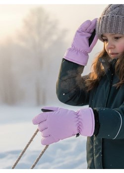 Sinsay - Rękawiczki narciarskie - fioletowy - id: 152FU-04X - marki Sinsay - 187266276 Sinsay - Rękawiczki narciarskie - fioletowy ze sklepu Sinsay w kategorii Rękawiczki dziecięce - zdjęcie 187266276