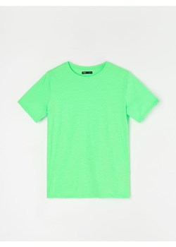 Sinsay - Bawełniana koszulka basic - zielony - id: 7878J-77X - marki Sinsay - 187266467 Sinsay - Bawełniana koszulka basic - zielony ze sklepu Sinsay w kategorii Bluzki damskie - zdjęcie 187266467