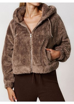 Sinsay - Kurtka rozpinana ze sztucznego futerka - brązowy - id: 909HB-98X - marki Sinsay - 187266539 Sinsay - Kurtka rozpinana ze sztucznego futerka - brązowy ze sklepu Sinsay w kategorii Bluzy damskie - zdjęcie 187266539