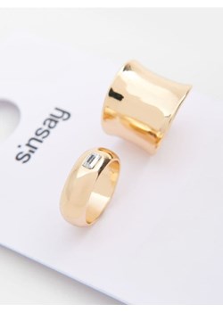 Sinsay - Pierścionki z błyszczącym wykończeniem 2 pack - złoty - id: 933HM-GLD - marki Sinsay - 187266548 Sinsay - Pierścionki z błyszczącym wykończeniem 2 pack - złoty ze sklepu Sinsay w kategorii Pierścionki - zdjęcie 187266548
