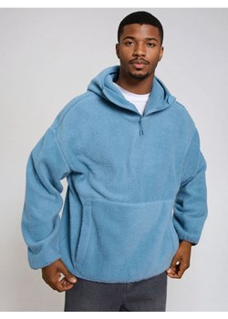 Sinsay - Bluza pullover z kapturem - niebieski ze sklepu Sinsay w kategorii Bluzy męskie - zdjęcie 187266556