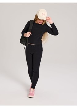 Sinsay - Legginsy z grubej prążkowanej dzianiny - czarny - id: 119FA-99X - marki Sinsay - 187267748 Sinsay - Legginsy z grubej prążkowanej dzianiny - czarny ze sklepu Sinsay w kategorii Spodnie dziewczęce - zdjęcie 187267748