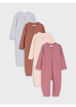 Sinsay - Bawełniany pajacyk 2 pack - różowy ze sklepu Sinsay w kategorii Pajacyki - zdjęcie 187267758