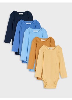 Sinsay - Bawełniane body 5-pack - beżowy - id: 797EM-08X - marki Sinsay - 187267768 Sinsay - Bawełniane body 5-pack - beżowy ze sklepu Sinsay w kategorii Body niemowlęce - zdjęcie 187267768