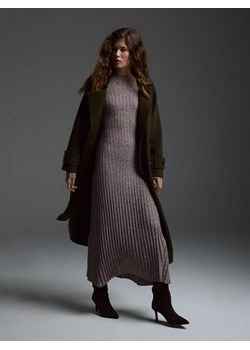 Reserved - Sukienka midi z lyocellem - brązowy - id: 373GX-84X - marki Reserved - 187269065 Reserved - Sukienka midi z lyocellem - brązowy ze sklepu Reserved w kategorii Sukienki - zdjęcie 187269065