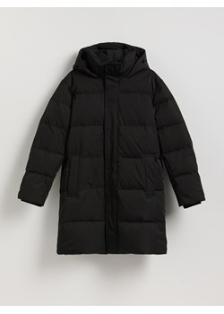 Reserved - Długa puchowa kurtka z dodatkiem Sorony - czarny - id: 448GQ-99X - marki Reserved - 187269075 Reserved - Długa puchowa kurtka z dodatkiem Sorony - czarny ze sklepu Reserved w kategorii Kurtki męskie - zdjęcie 187269075