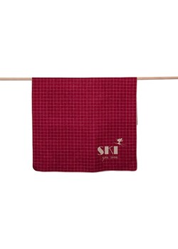 David Fussenegger Koc flanelowy &quot;Silvretta - Ski You Soon&quot; w kolorze czerwonym ze sklepu Limango Polska w kategorii Tekstylia - zdjęcie 187269399