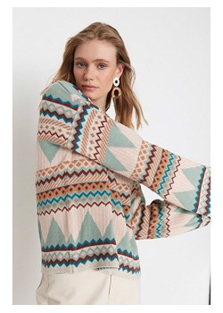 trendyol Sweter w kolorze beżowym ze wzorem - id: 17812372 - marki Trendyol - 187269417 trendyol Sweter w kolorze beżowym ze wzorem ze sklepu Limango Polska w kategorii Swetry damskie - zdjęcie 187269417