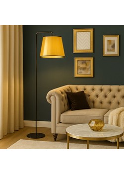 Czarno-złota lampa podłogowa w stylu glamour RIJAD MIRROR - id: 11069 - marki Ciekot Partners Sp. Z O. O. - 187270176 Czarno-złota lampa podłogowa w stylu glamour RIJAD MIRROR ze sklepu Lysne w kategorii Lampy podłogowe - zdjęcie 187270176