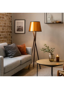 Designerska lampa podłogowa z drewna na trójnogu ANDORA MIRROR w stylu loft - id: 9135 - marki Ciekot Partners Sp. Z O. O. - 187270188 Designerska lampa podłogowa z drewna na trójnogu ANDORA MIRROR w stylu loft ze sklepu Lysne w kategorii Lampy podłogowe - zdjęcie 187270188