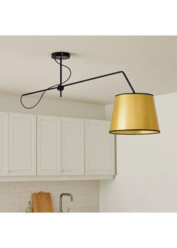 Złota lampa wisząca z regulowanym ramieniem OVIEDO MIRROR nad wyspę kuchenną - id: 9393 - marki Ciekot Partners Sp. Z O. O. - 187270196 Złota lampa wisząca z regulowanym ramieniem OVIEDO MIRROR nad wyspę kuchenną ze sklepu Lysne w kategorii Lampy wiszące - zdjęcie 187270196