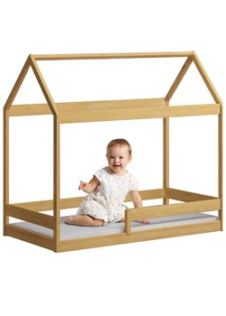 Skandynawskie drewniane łóżko z materacem, sosna Z4-W40 - id: 22951 - marki Elior - 187270516 Skandynawskie drewniane łóżko z materacem, sosna Z4-W40 ze sklepu Edinos.pl w kategorii Łóżka dziecięce - zdjęcie 187270516