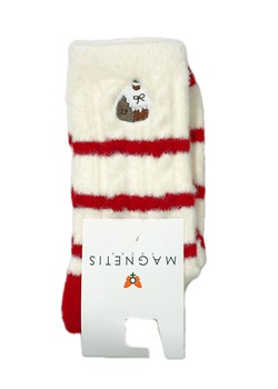 Ciepłe świąteczne Skarpety YN5034 Chatka, Kolor ecru-czerwony, Rozmiar uniwersalny, Magnetis ze sklepu Primodo w kategorii Skarpetki damskie - zdjęcie 187271636