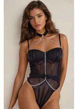Czarne body z chokerem Rubika Body Black, Kolor czarny, Rozmiar M, LivCo Corsetti Fashion - id: 174516 - marki Livia Corsetti - 187272018 Czarne body z chokerem Rubika Body Black, Kolor czarny, Rozmiar M, LivCo Corsetti Fashion ze sklepu Intymna w kategorii Body damskie - zdjęcie 187272018