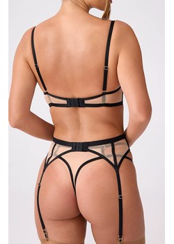 Marilyn stringi damskie z kryształkami Brillant, Kolor beżowo-czarny, Rozmiar L/XL, Marilyn ze sklepu Intymna w kategorii Majtki damskie - zdjęcie 187272069