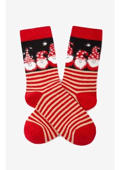 Marilyn świąteczne skarpetki damskie czerwono-beżowe D33, Kolor czerwono-beżowy, Rozmiar uniwersalny, Marilyn ze sklepu Intymna w kategorii Skarpetki damskie - zdjęcie 187272076