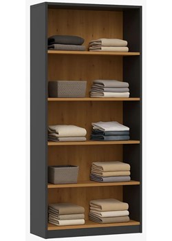 Otwarty regał na ubrania antracyt + dąb artisan S9-S05 - id: 53659 - marki Elior - 187272137 Otwarty regał na ubrania antracyt + dąb artisan S9-S05 ze sklepu Edinos.pl w kategorii Regały i witryny - zdjęcie 187272137