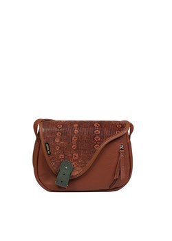 brązowa torebka damska skórzana Mouse na ramię ze sklepu Słoń Torbalski w kategorii Listonoszki - zdjęcie 187273656