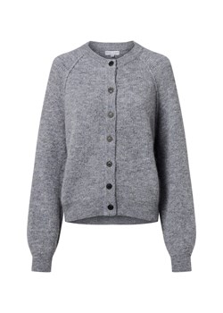 Marie Lund Damski kardigan z wełną i alpaką Kobiety Sztuczne włókno jasny szary marmurkowy ze sklepu vangraaf w kategorii Swetry damskie - zdjęcie 187273678
