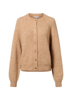 Marie Lund Damski kardigan z wełną i alpaką Kobiety Sztuczne włókno wielbłądzi marmurkowy ze sklepu vangraaf w kategorii Swetry damskie - zdjęcie 187273679