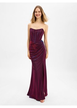 Unique Damska sukienka wieczorowa Kobiety bordowy jednolity ze sklepu vangraaf w kategorii Sukienki - zdjęcie 187273725