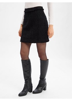 BOSS Damska spódnica mini z zawartością wełny dziewiczej - Vokila Kobiety czarny jednolity ze sklepu vangraaf w kategorii Spódnice - zdjęcie 187273737