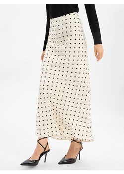 Neo Noir Damska satynowa spódnica maxi - Viso Kobiety Satyna écru w kropki ze sklepu vangraaf w kategorii Spódnice - zdjęcie 187273755