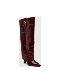 Kurt Geiger Skórzane kozaki na słupku FOLD OVER - id: KG255W000145074 - marki Kurt Geiger - 187273958 Kurt Geiger Skórzane kozaki na słupku FOLD OVER ze sklepu Gomez Fashion Store w kategorii Kozaki damskie - zdjęcie 187273958