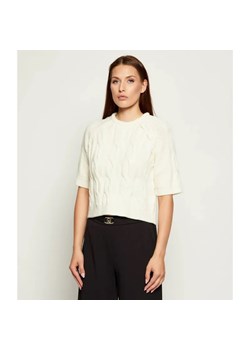 Liu Jo Sweter | Regular Fit | z dodatkiem wełny - id: LC254W000047E30 - marki Liu Jo - 187274096 Liu Jo Sweter | Regular Fit | z dodatkiem wełny ze sklepu Gomez Fashion Store w kategorii Swetry damskie - zdjęcie 187274096