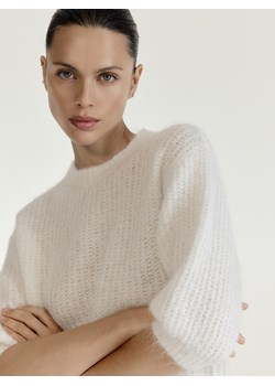 Reserved - Sweter z wełną - złamana biel - id: 199HI-01X - marki Reserved - 187275266 Reserved - Sweter z wełną - złamana biel ze sklepu Reserved w kategorii Swetry damskie - zdjęcie 187275266