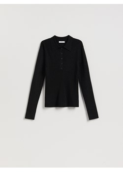 Reserved - Bluzka z kołnierzykiem - czarny ze sklepu Reserved w kategorii Bluzki damskie - zdjęcie 187275536